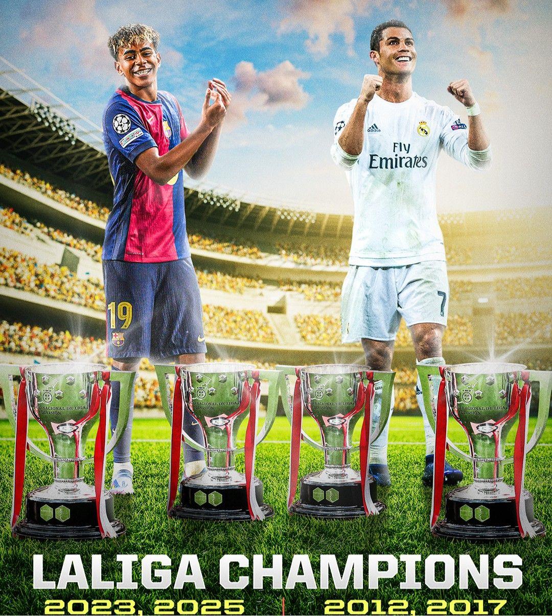 Giết người và phá hủy trái tim của họ! Yamal đã san bằng kỷ lục vô địch La Liga của Ronaldo chỉ sau ba mùa giải